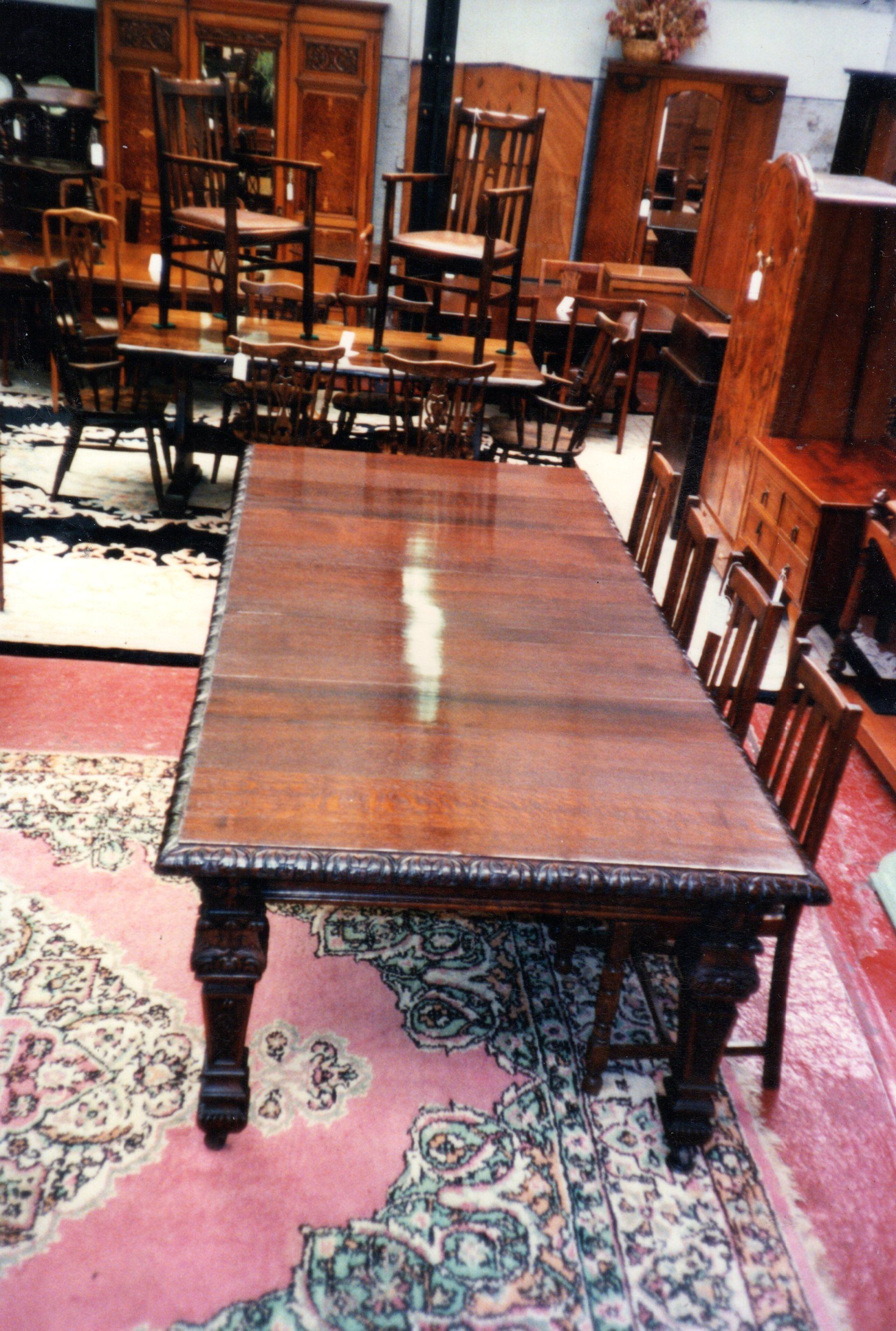 Polished wooden table