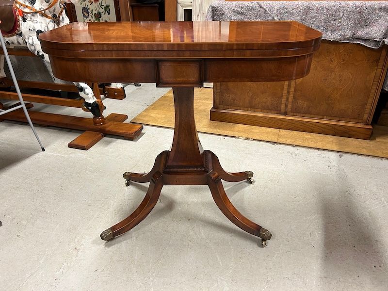 20th Century Regency Style Mahogany Card/ Games Table bought from Harrods