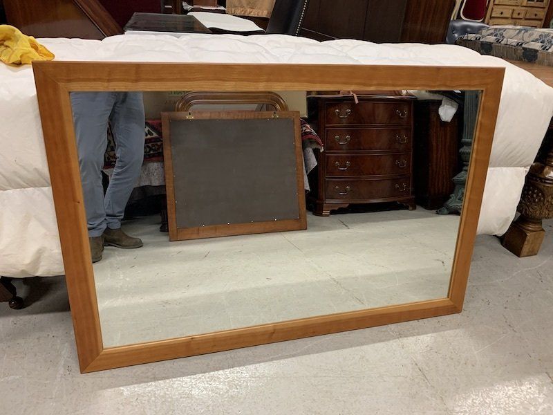Good Quality Large Cherry Wood Mirror by Heals