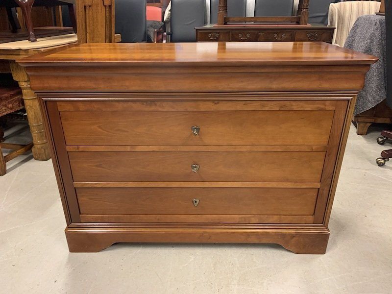 Good Quality French Cherry Wood Louis Philippe Chest of Drawers by Grange from Heals