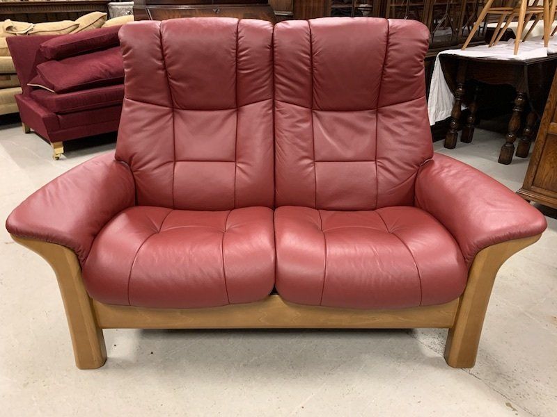 Ekornes Windsor Leather Reclining Two Seater  Sofa