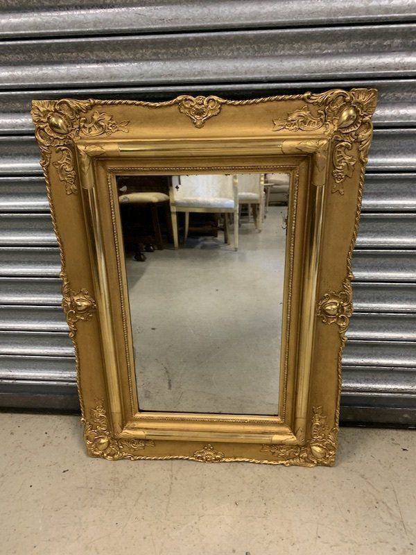 Lovely Antique Gold Gilt Carved Mirror