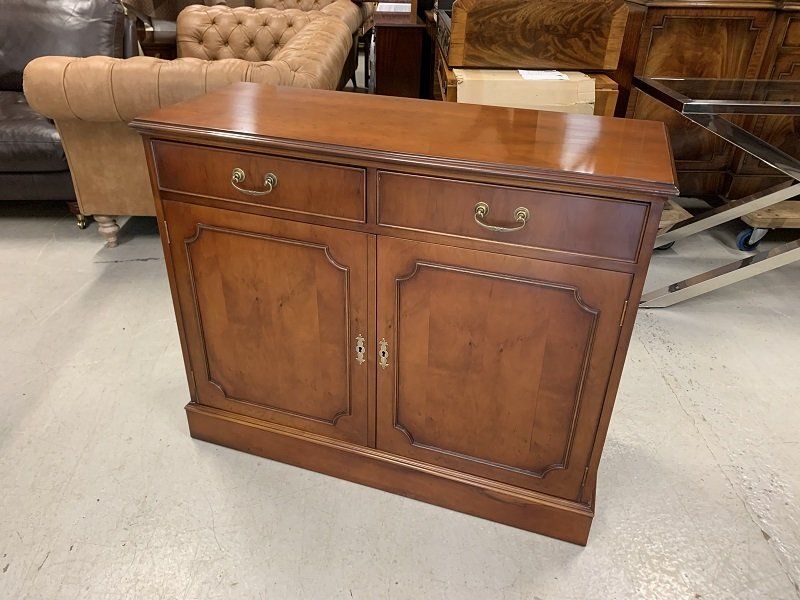 Brand New Bevan Funnell Two Door Yew Wood Sideboard
