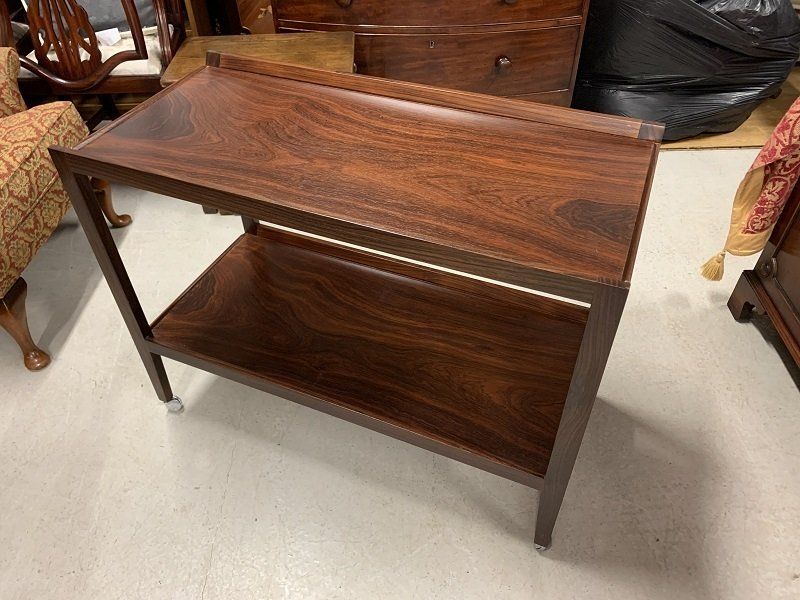 Archie Shine Mid Century Rosewood Drinks Trolley