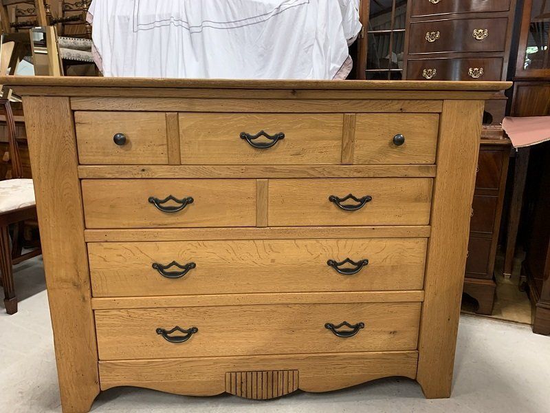 Solid Rustic French Oak Chest of Drawers