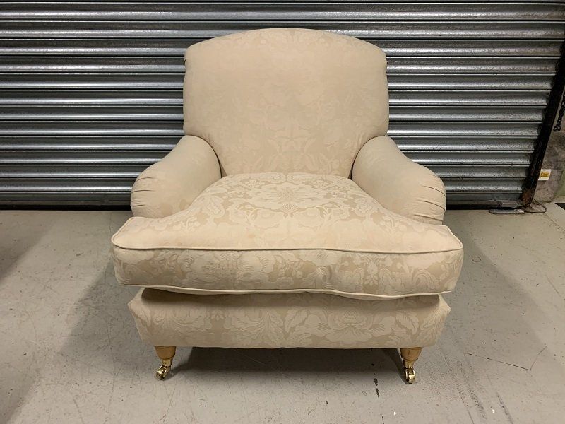 Howard Style Ivory Upholstered Armchair