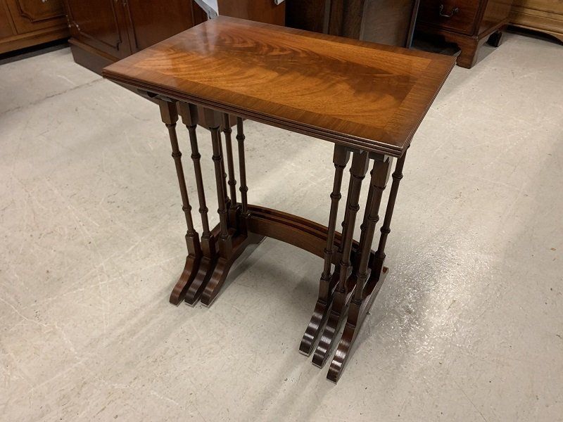 Super Quality Flamed Mahogany Nest of Tables