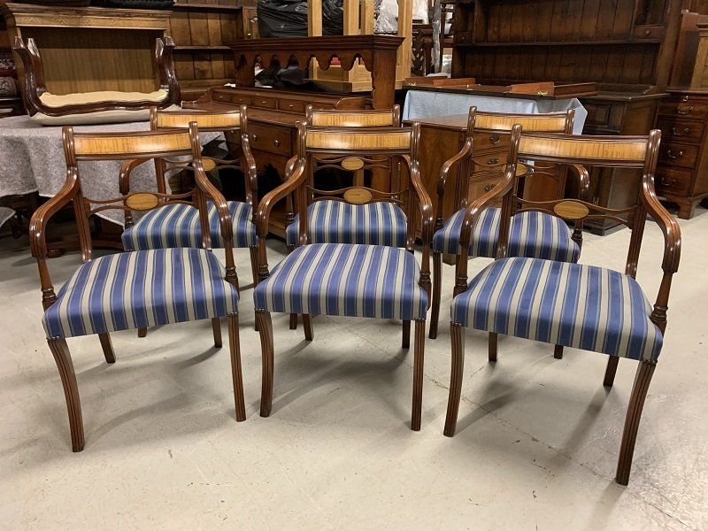 Stunning Quality Set of Six Regency Style Mahogany  Dining Chairs by Restall Brown & Clennell Ltd