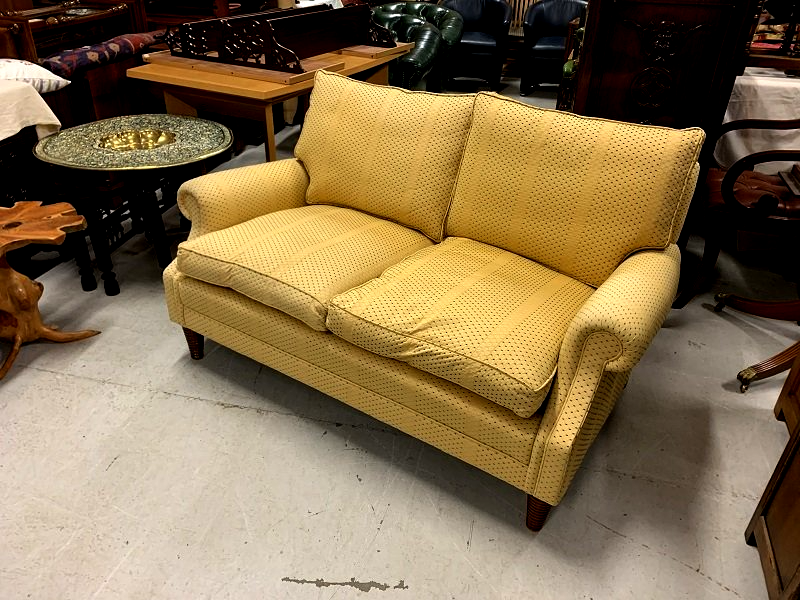 Parker & Farr Two Seater Gold Sofa bought from Harrods