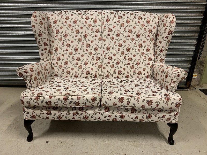 Parker Knoll Two Seater Wing Sofa Re-Upholstered by Plumbs