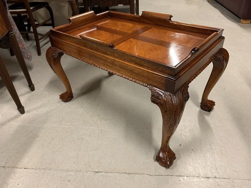 Bevan Funnell Mahogany Chippbleendale Style Butlers Ta