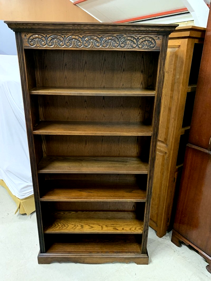 Solid Oak Adjustable Bookcase made Old Charm