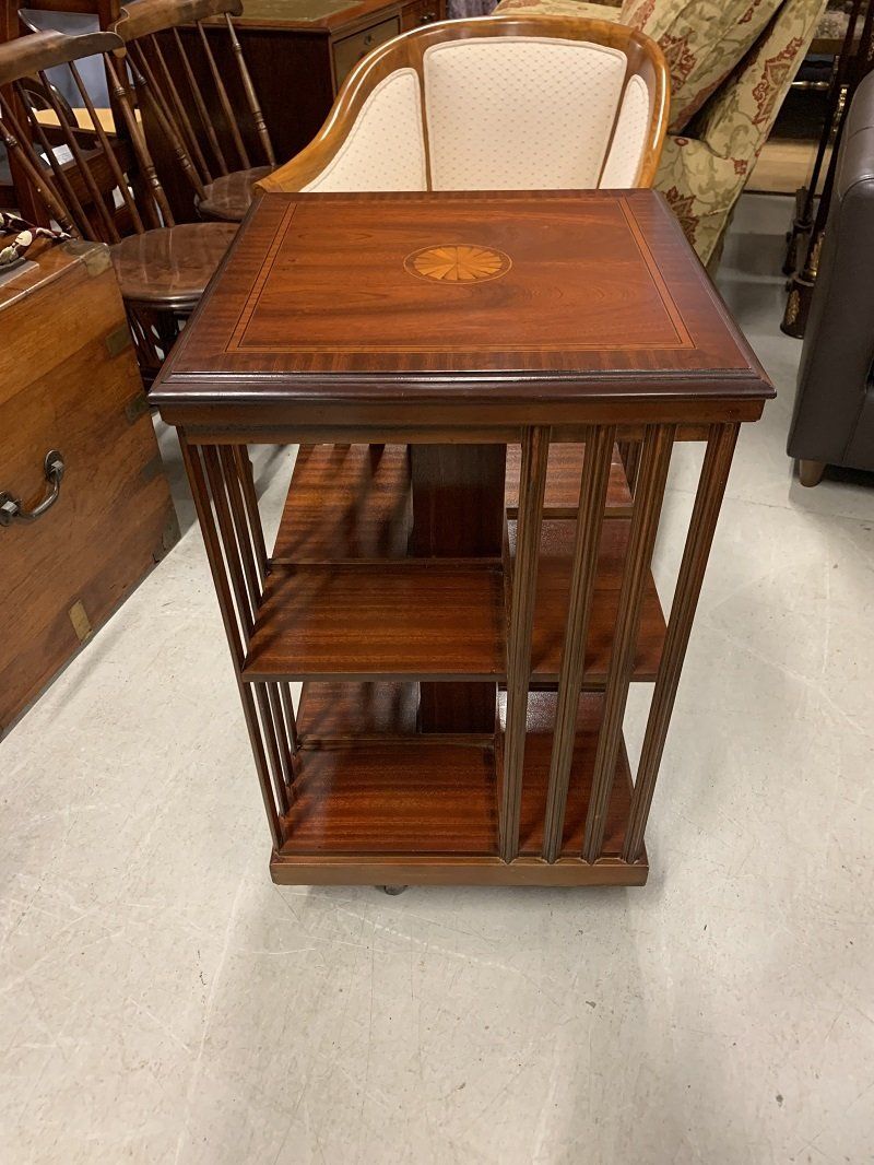 Reproduction Mahogany Revolving Bookcase