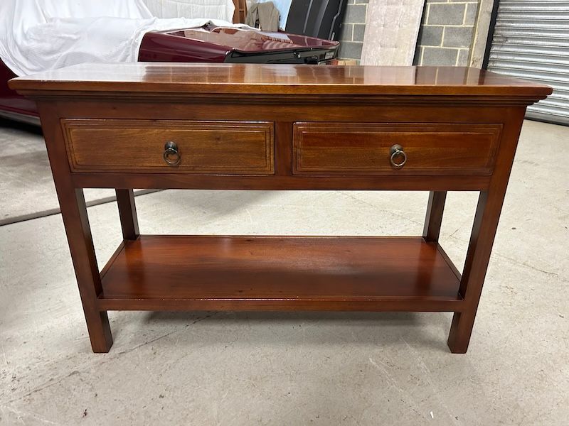 Two Draw Mahogany Console Table by Multiyork
