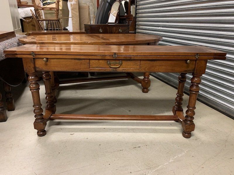 Stunning, Good Quality Oak & Fruit Wood Console Serving Dining Table