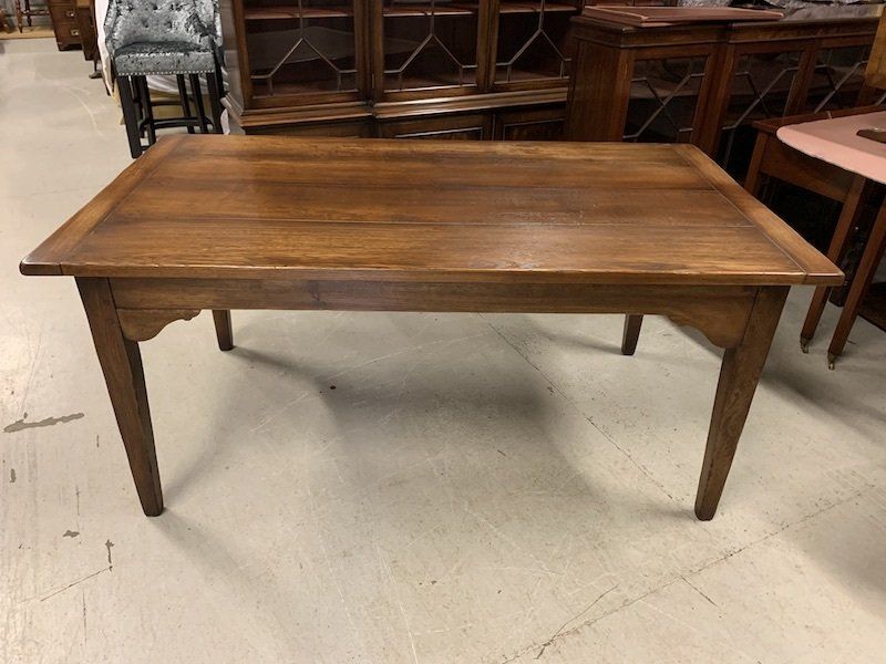 Good Quality Solid Oak Four Planked Farmhouse Table