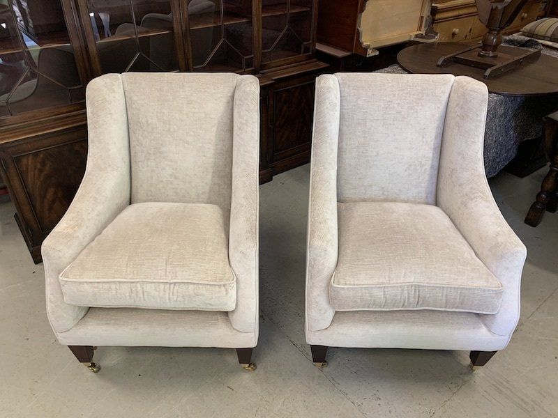 A Pair of Good Quality Addison Armchairs by Laura Ashley