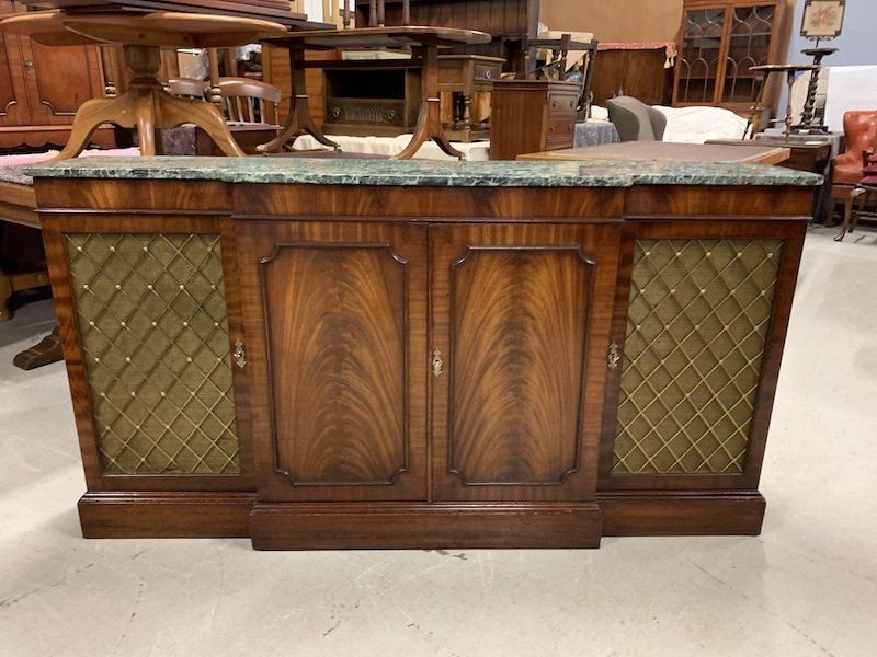 Stunning Burr Yew & Rosewood Breakfront Sideboard
