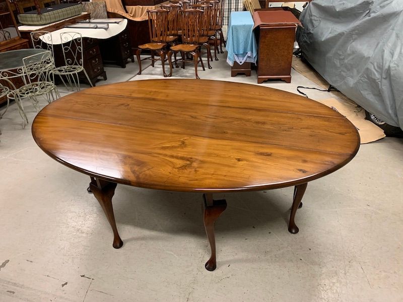 Stunning Large Solid Elm & Yew Wood Wake Table by Stewart Linford