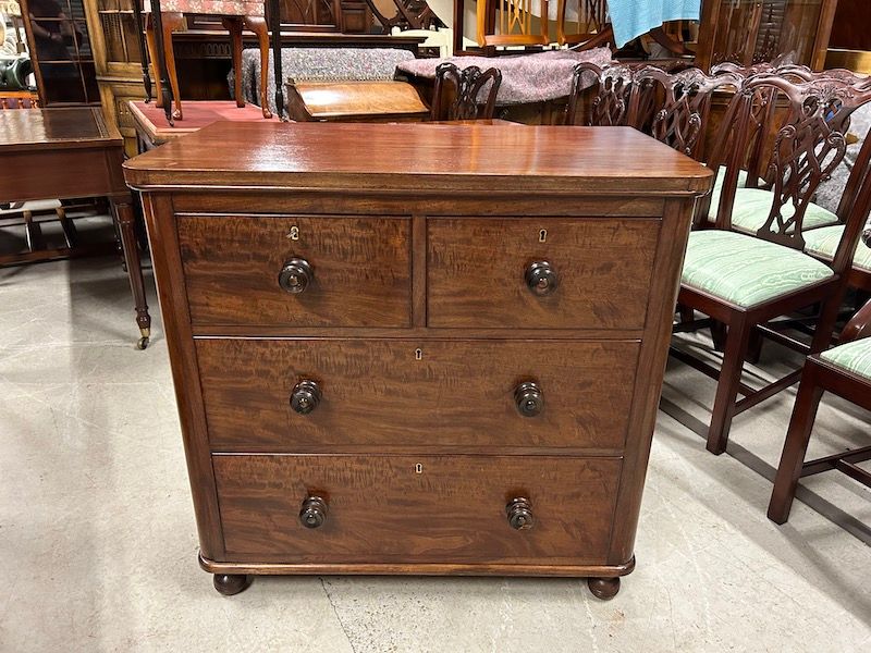 Victorian Figure Mahogany Chest of Drawers