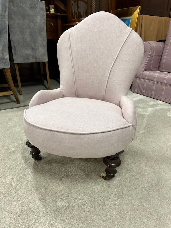 Small Victorian Spoon Back Nursing Chair