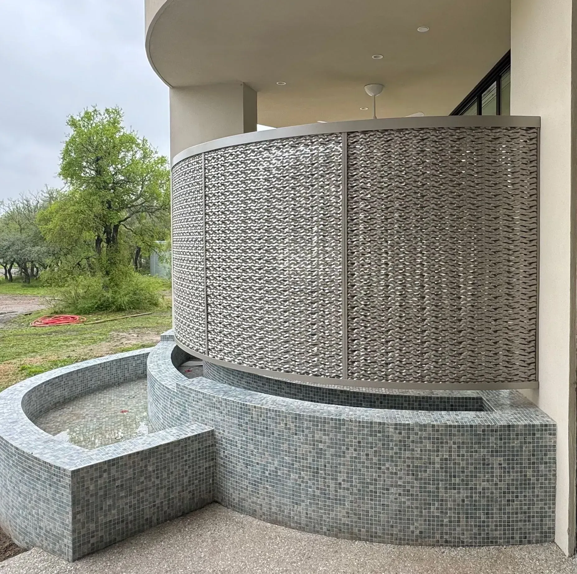 Photo of  Custom outdoor wall/divider installed at a residential house