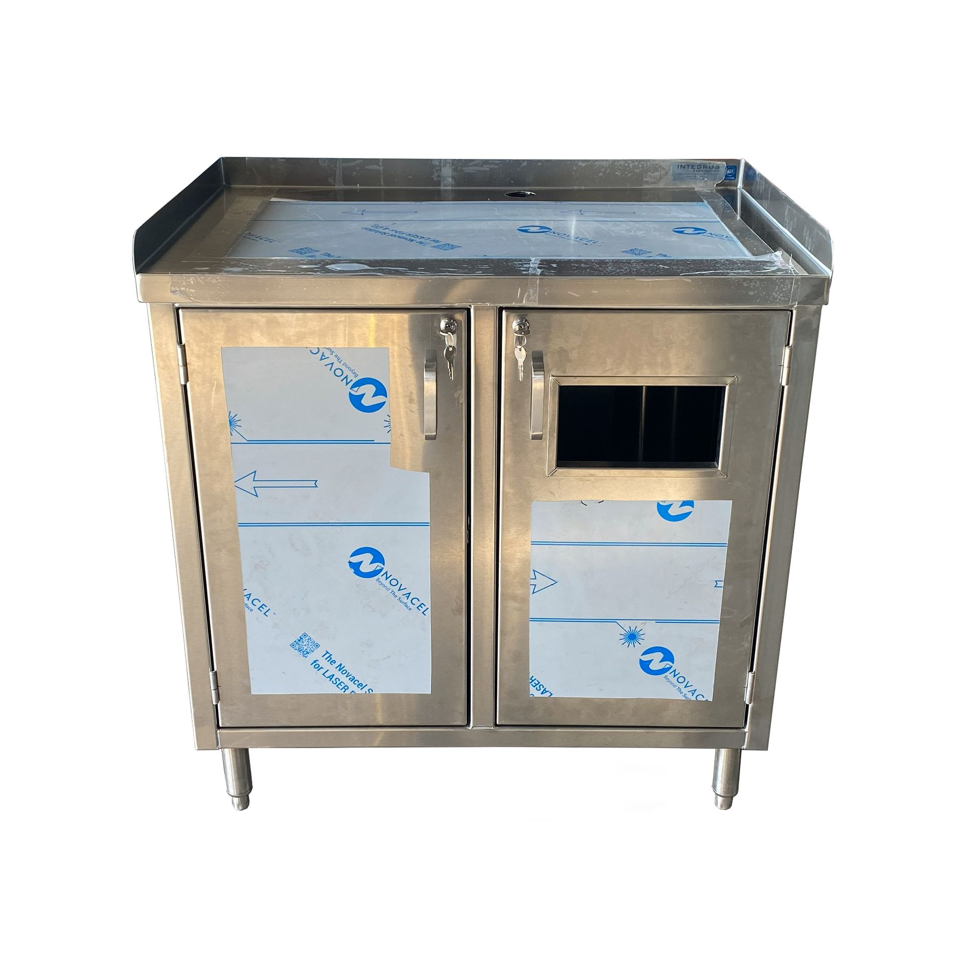 Stainless Steel Locking Cabinet POS Work Station