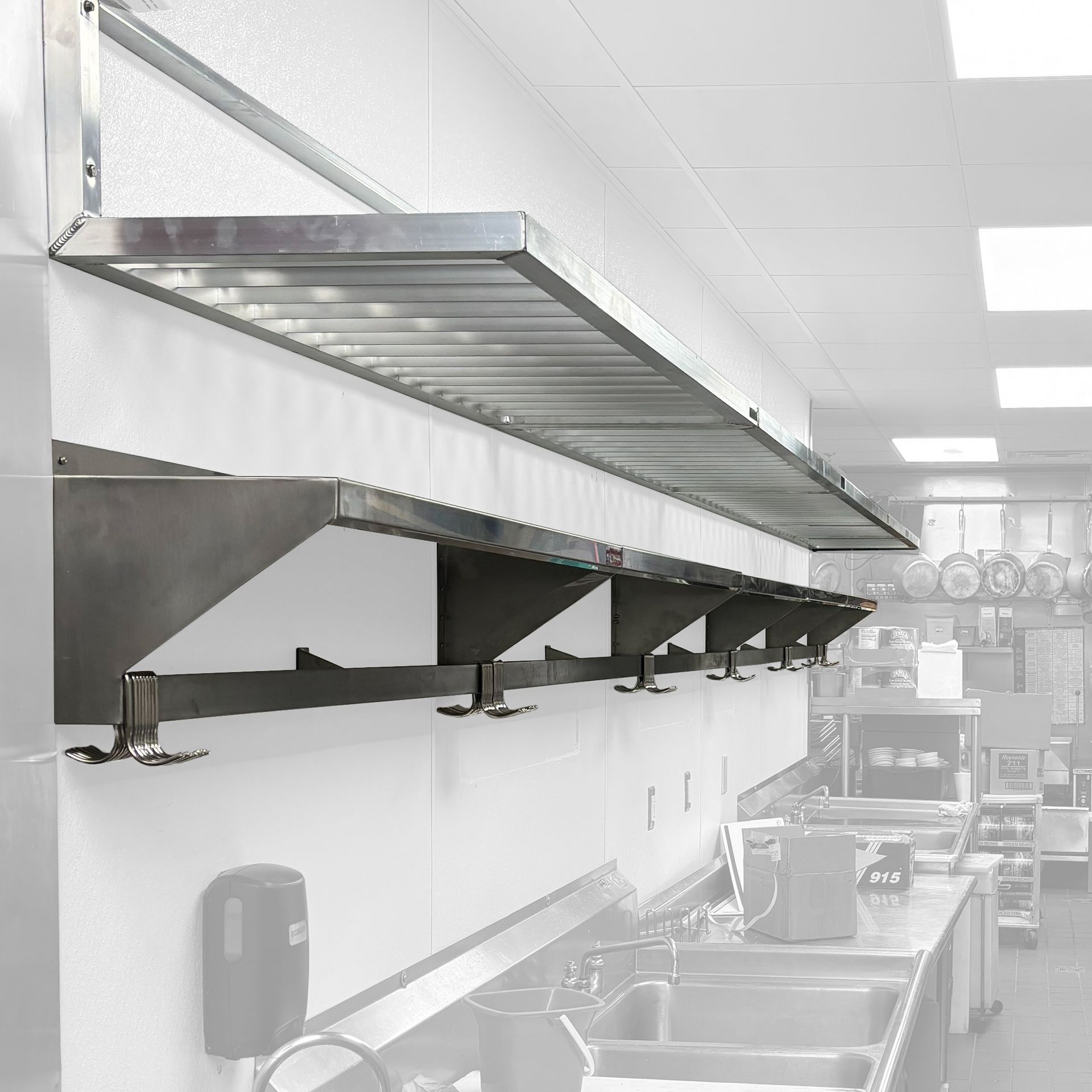 Food Service Equipment Shelving Fabricated by Integrus Fabrication