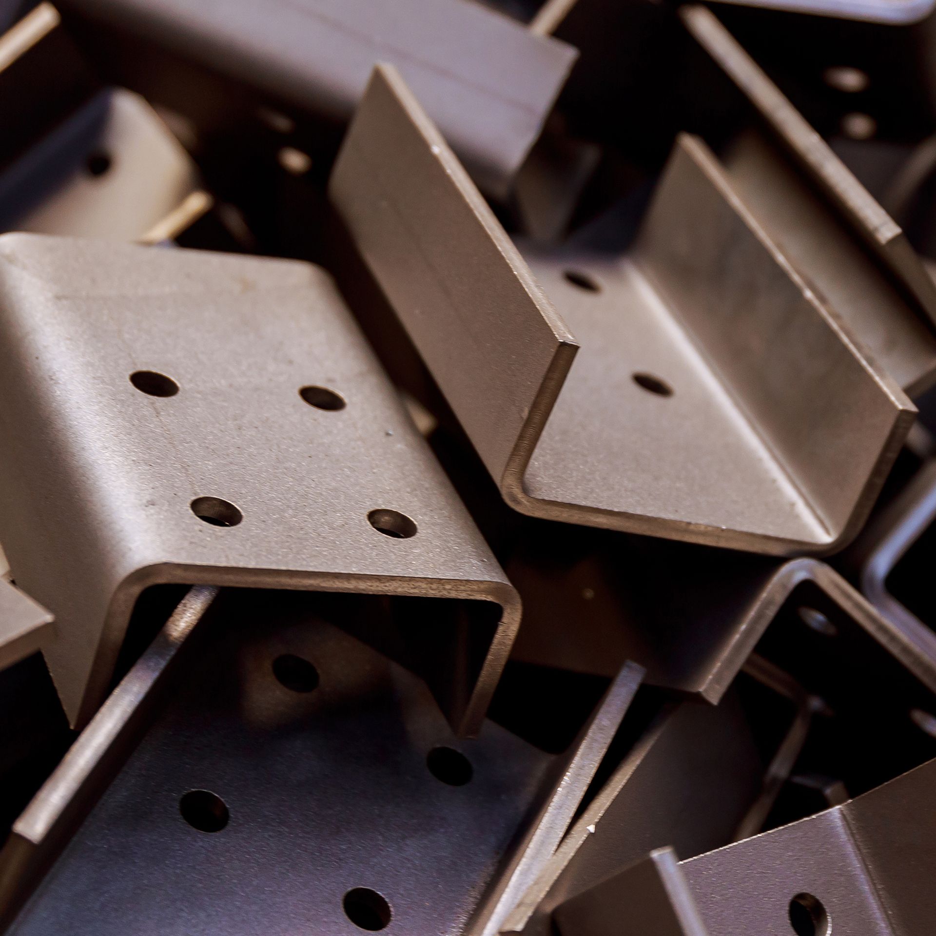 Turret-Punched metal pieces