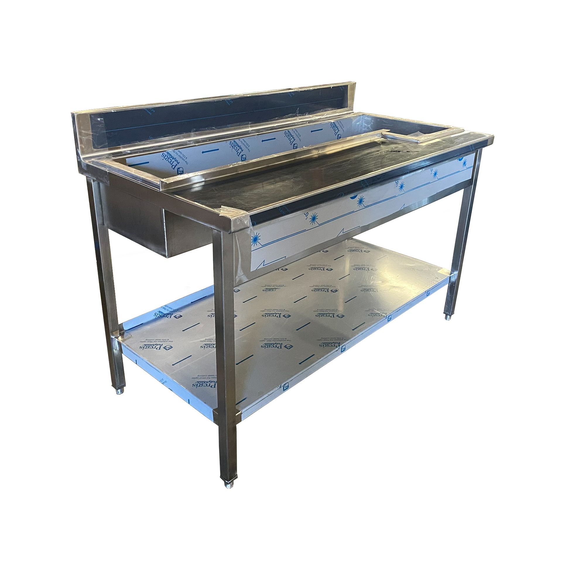 Angled Photo of Expo Table with L-Shaped Ice Bin