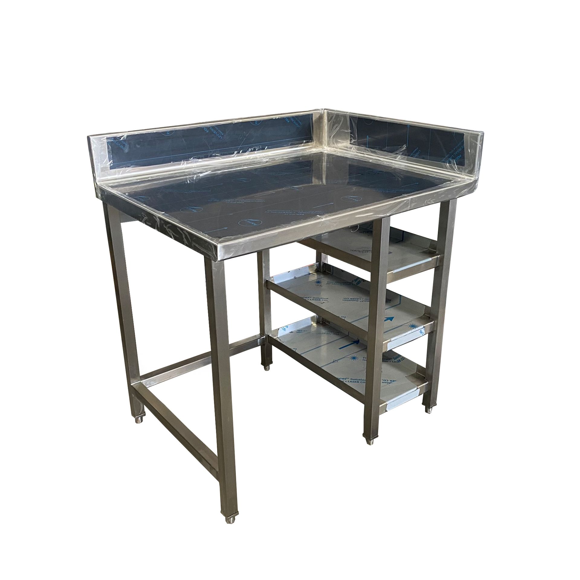 Photo of Stainless Steel Worktable with side undershelves