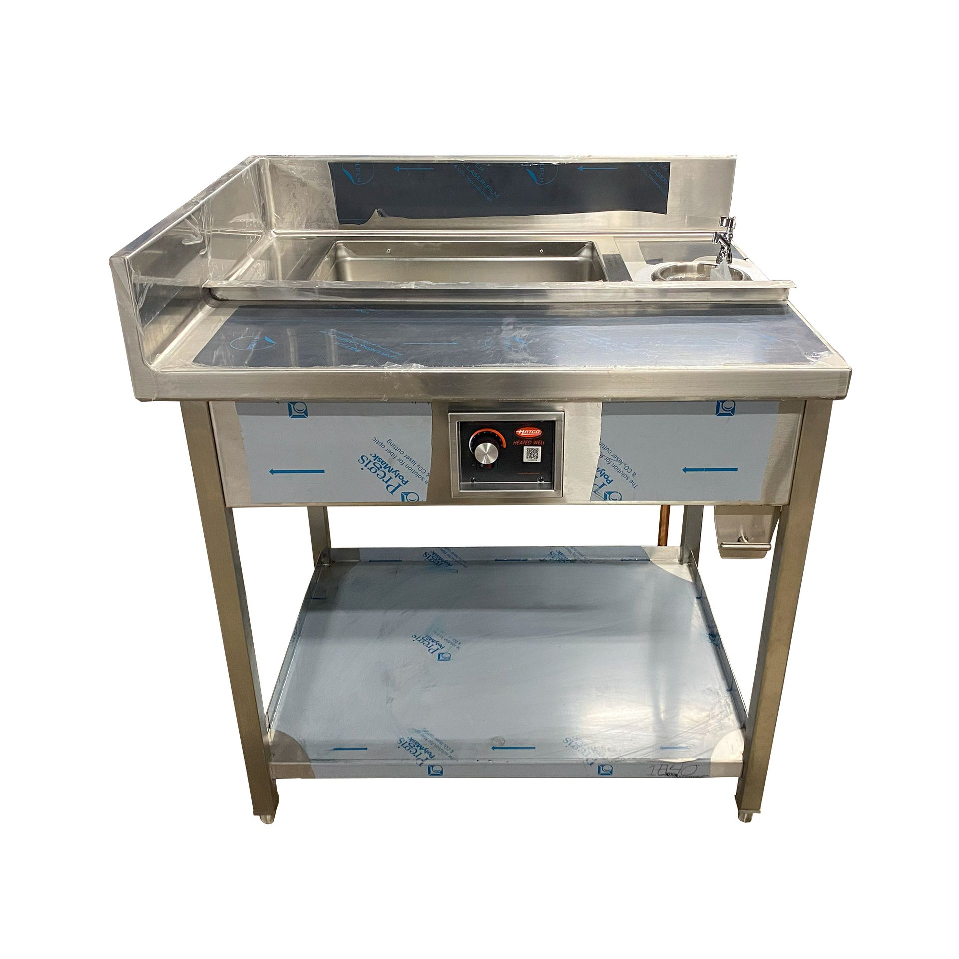 Angled Photo of Expo Table with Dipper Well and Undershelf