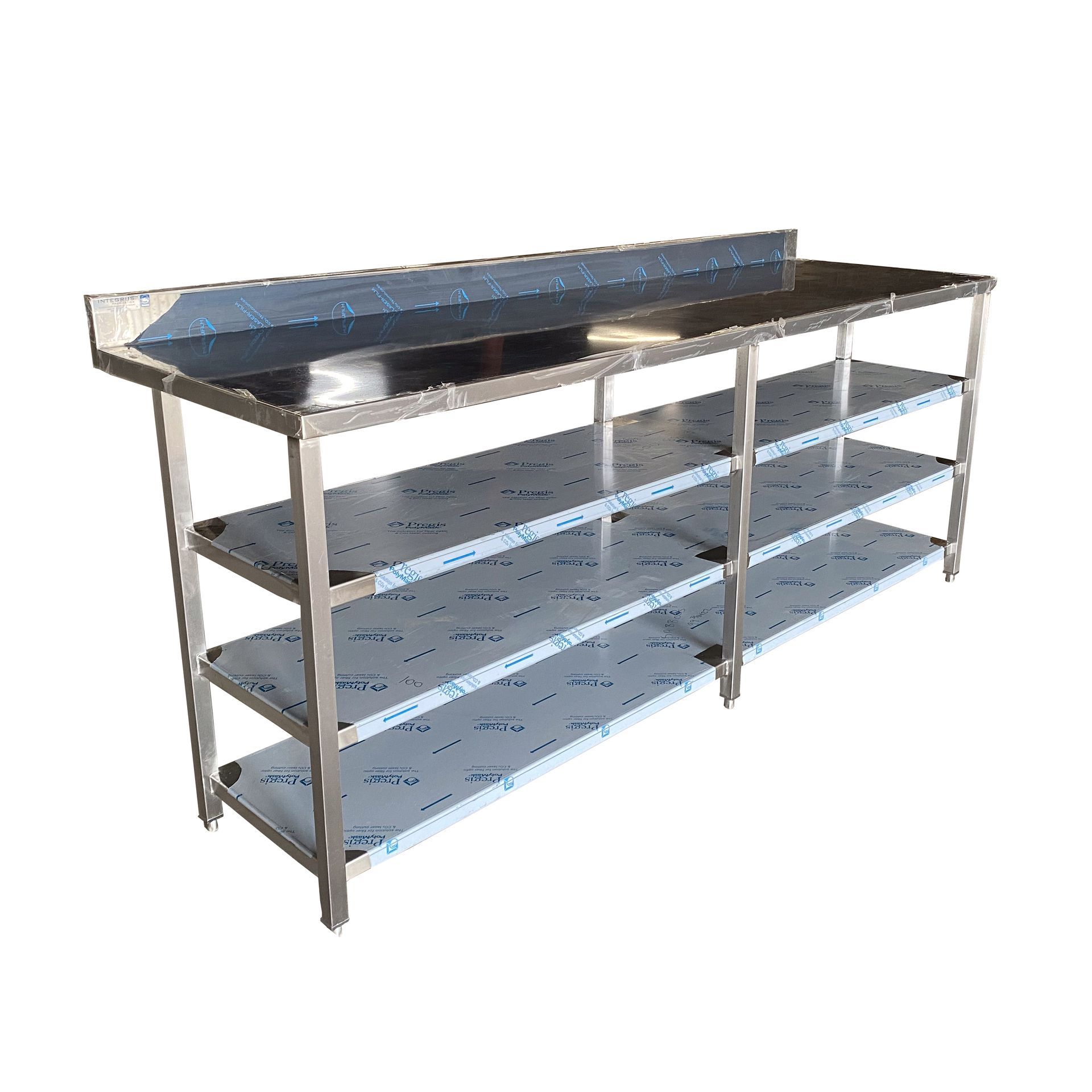 Front Photo of Stainless Steel Industrial Bag and Box Table