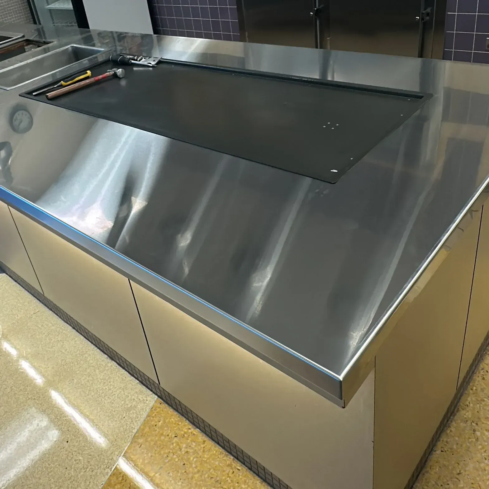 Photo of Stainless Steel Countertop Installed at Cafe