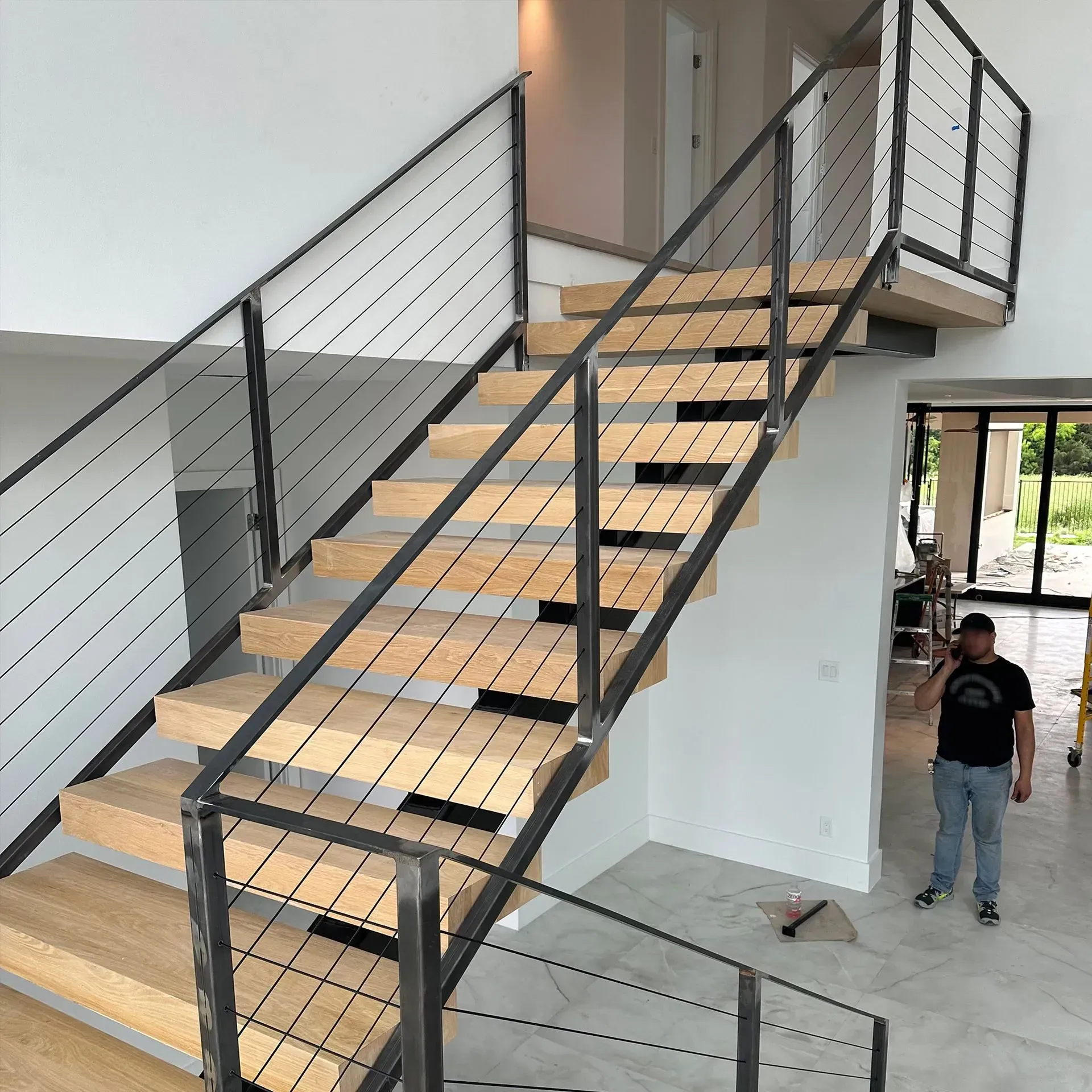 Photo of Staircase Cable Handrail installed at a private home