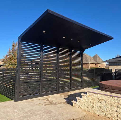 Custom fabricated residential awning