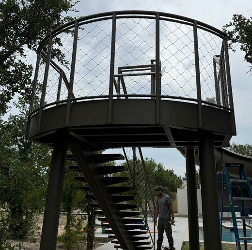 Residential/Industrial Pool Staircase Completed by Integrus Fabrication