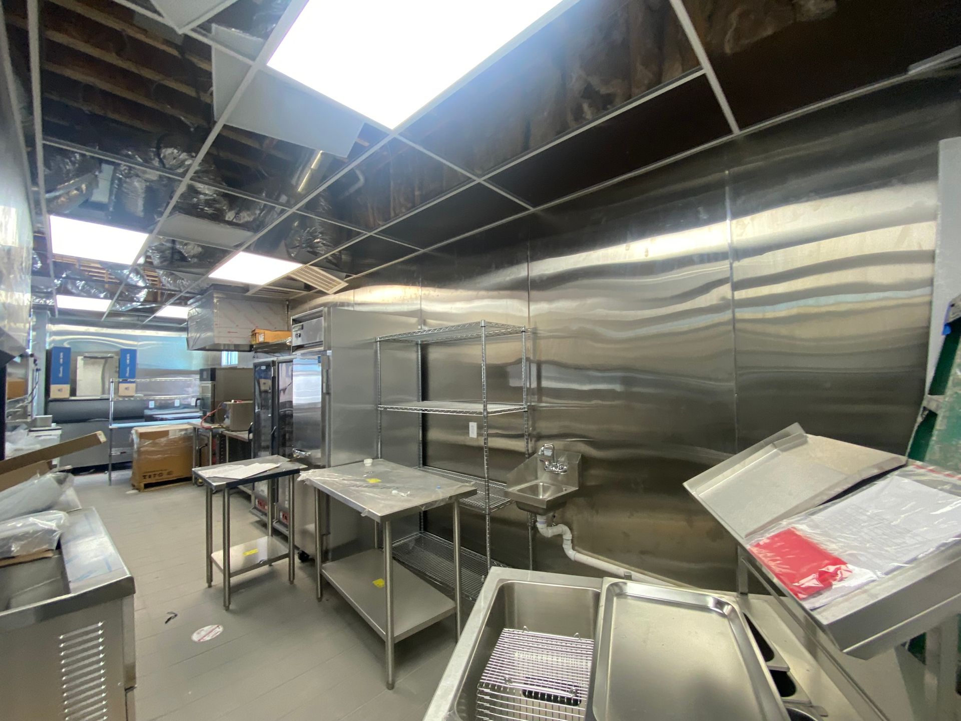 Photo of Stainless Steel wall trim and paneling installed at golden chick