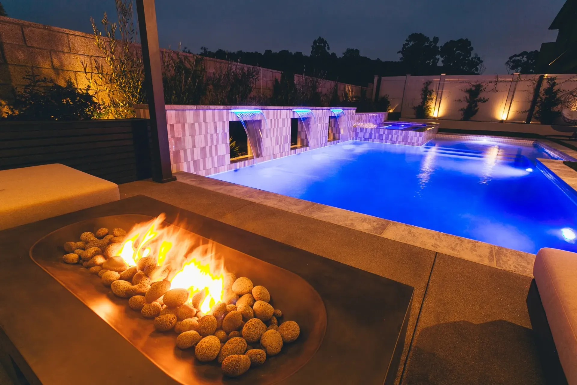 custom pool in Miramar, San Diego by Develoscapes.