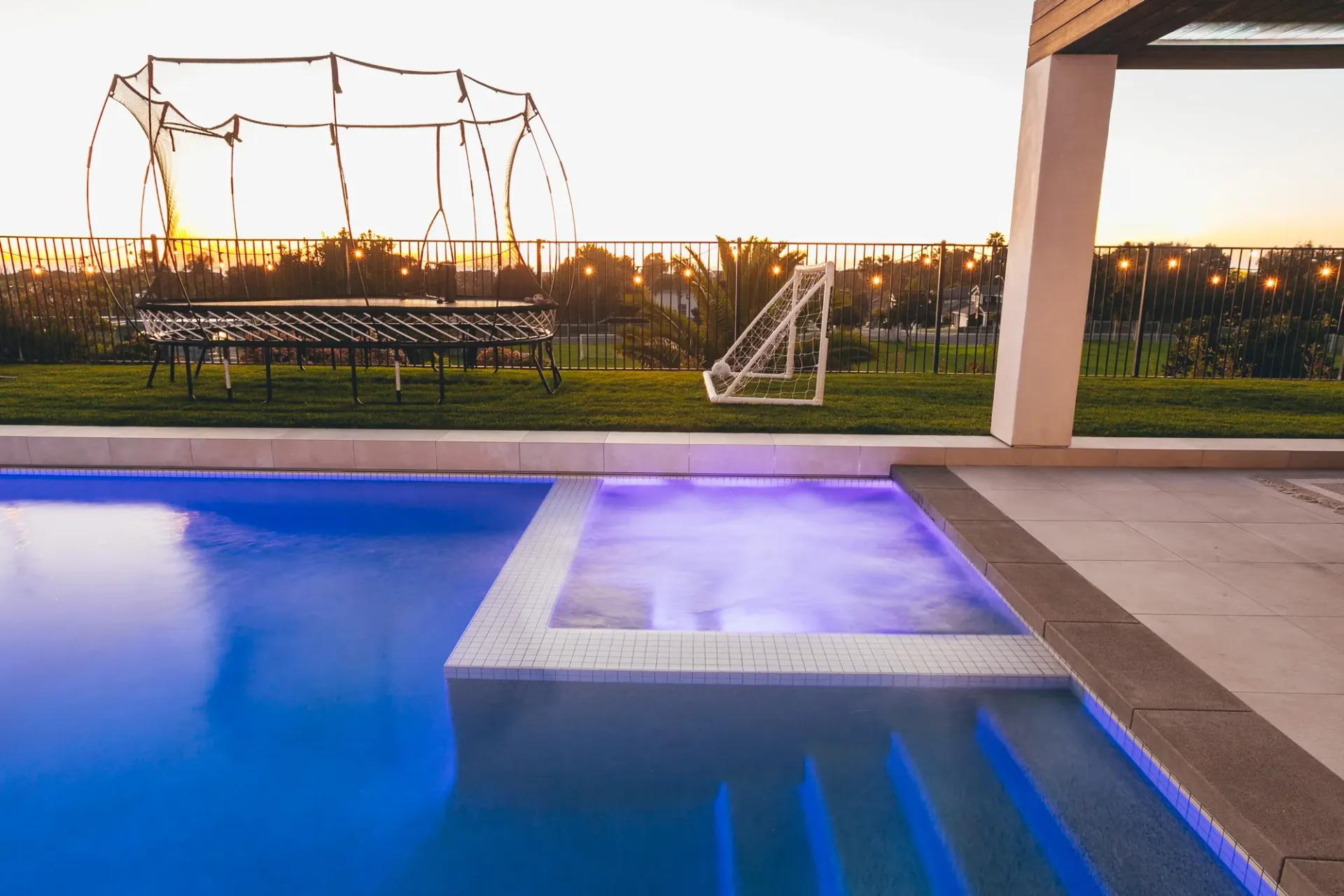 Custom pool and landscape construction by Develoscapes