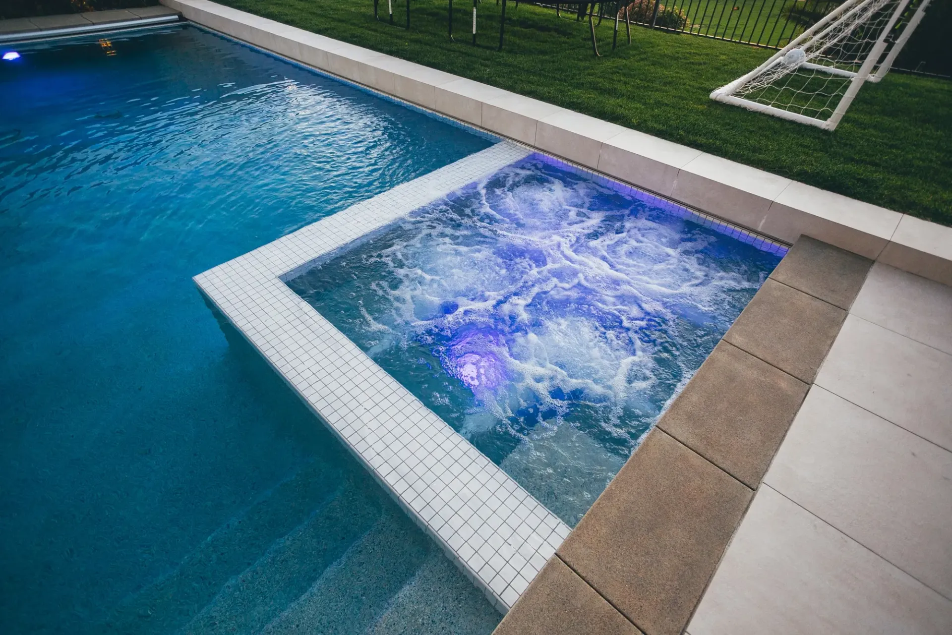 Custom pool and landscape construction by Develoscapes