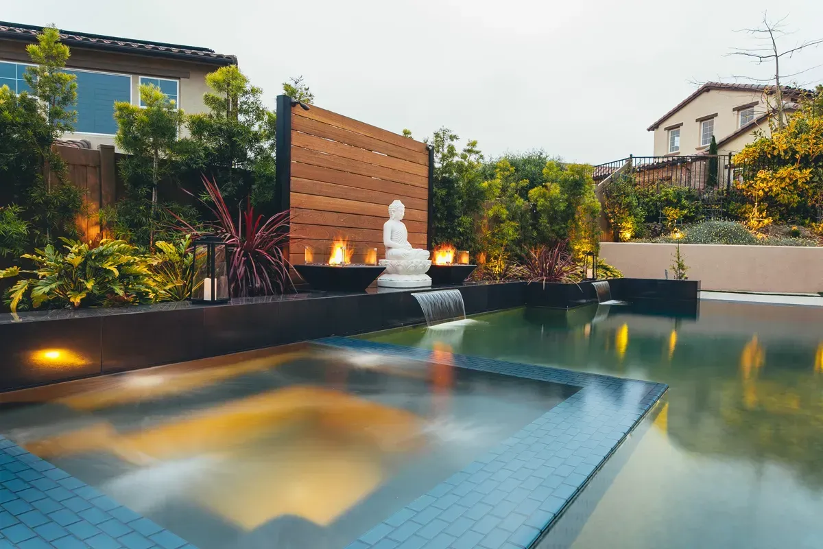 Custom pool and landscape construction by Develoscapes