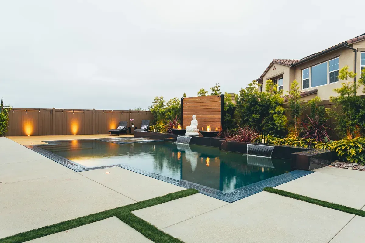 Custom pool and landscape construction by Develoscapes