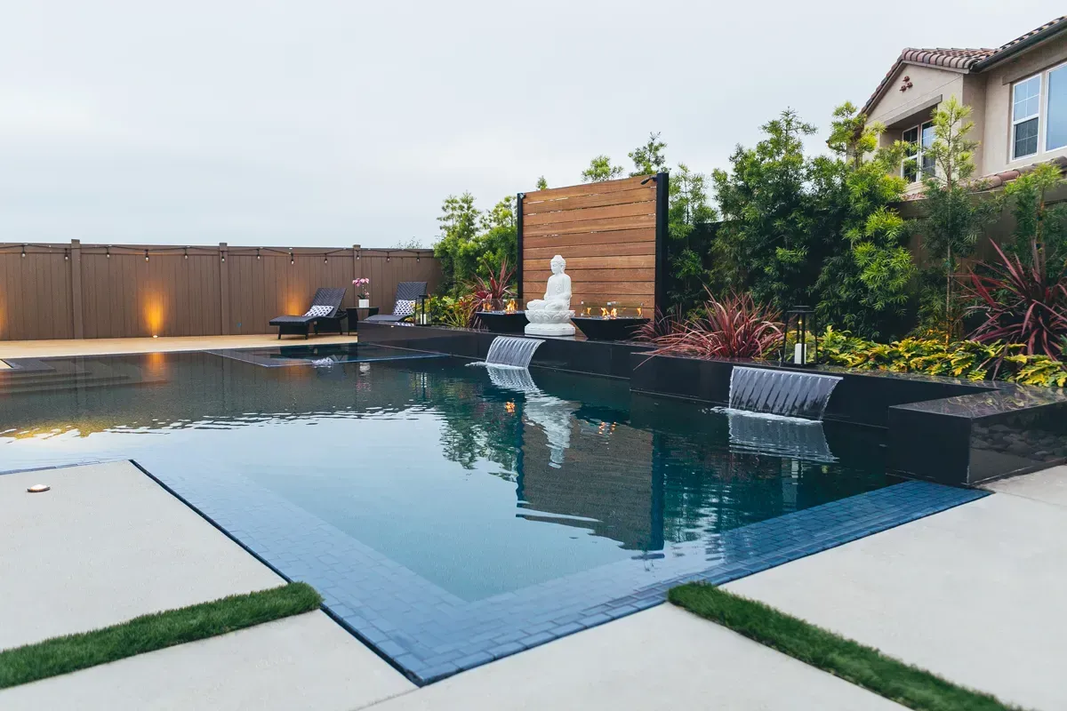 Custom pool and landscape construction by Develoscapes