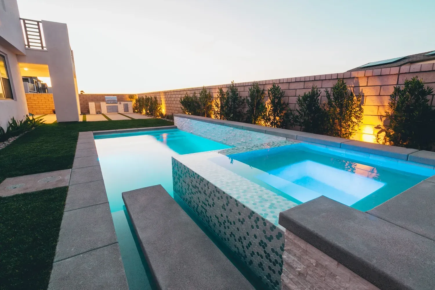 Custom pool and landscape construction by Develoscapes