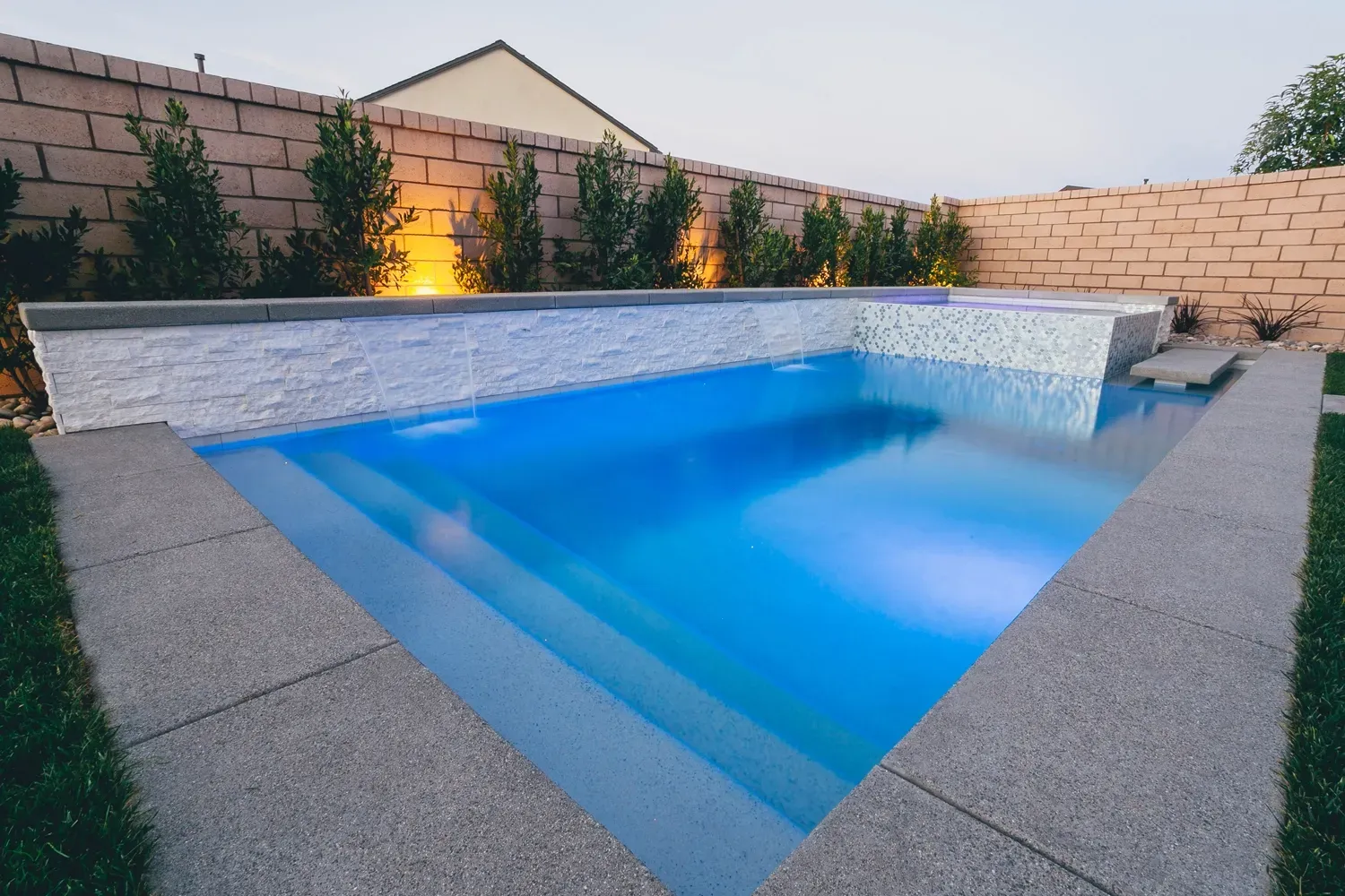 Custom pool and landscape construction by Develoscapes