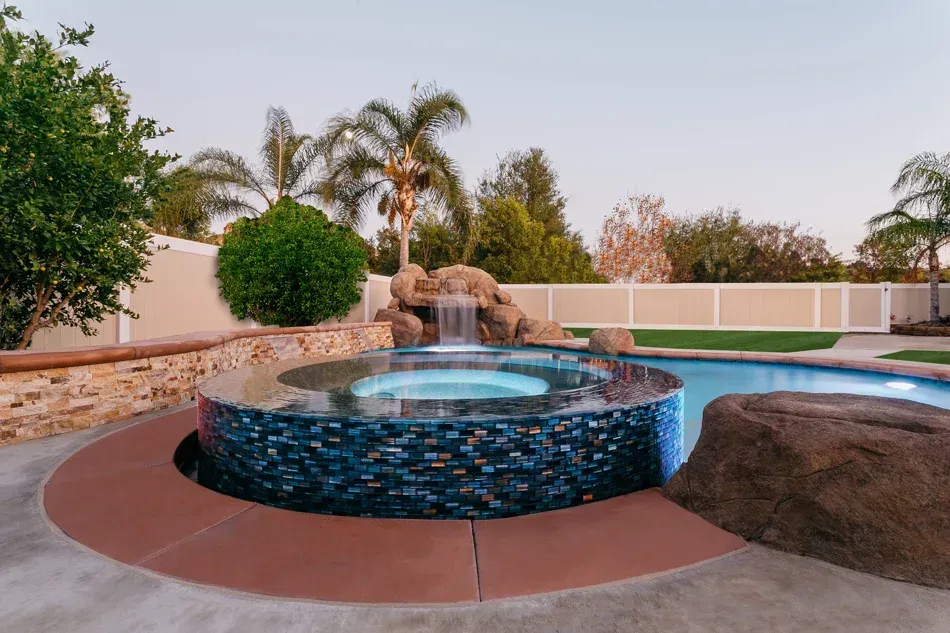 Custom pool and landscape construction by Develoscapes