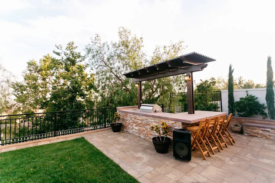 Custom pool and landscape construction by Develoscapes