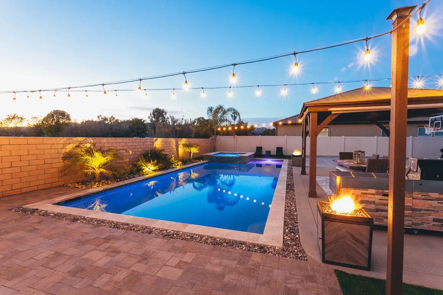 Custom pool and landscape construction by Develoscapes