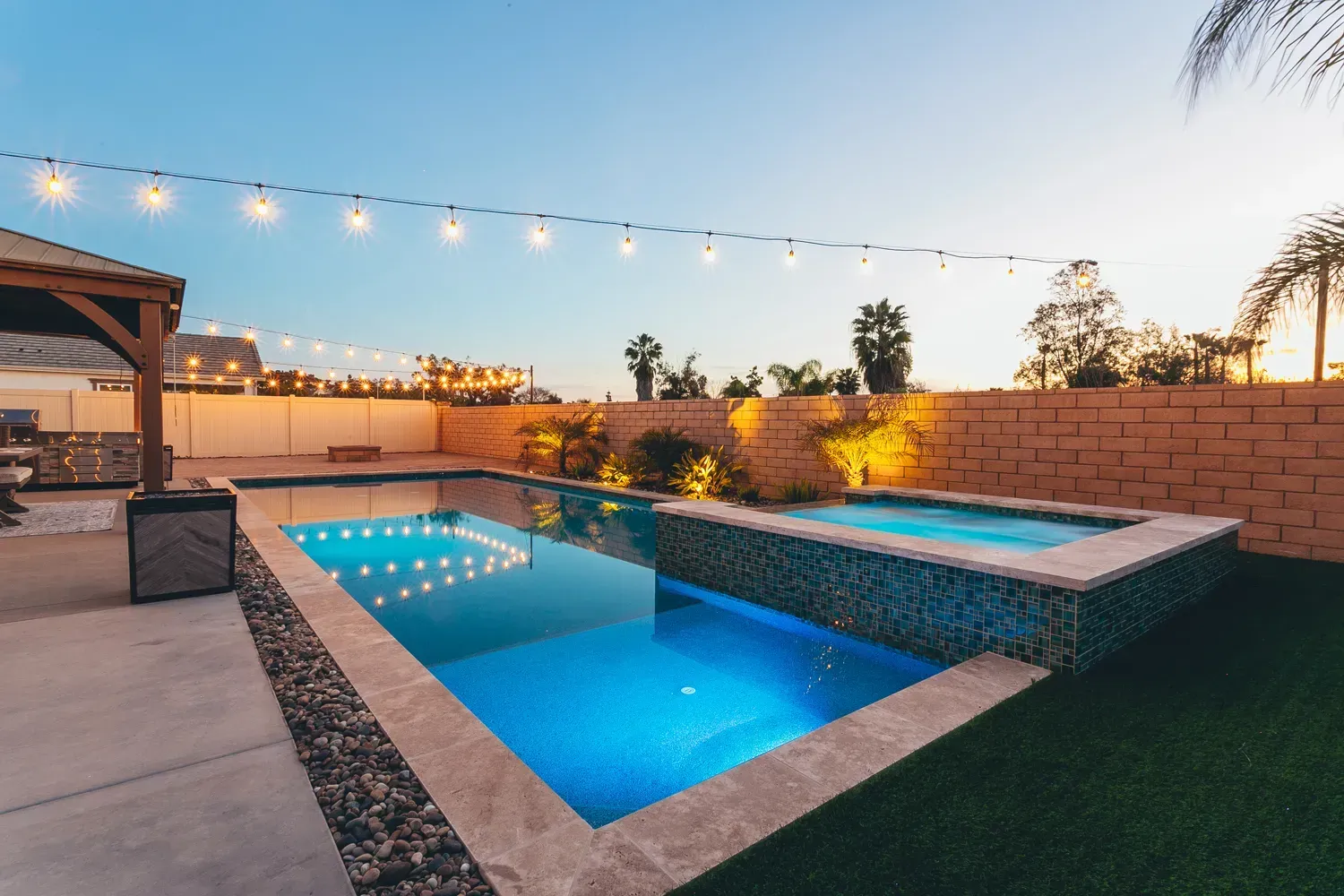 Custom pool and landscape construction by Develoscapes